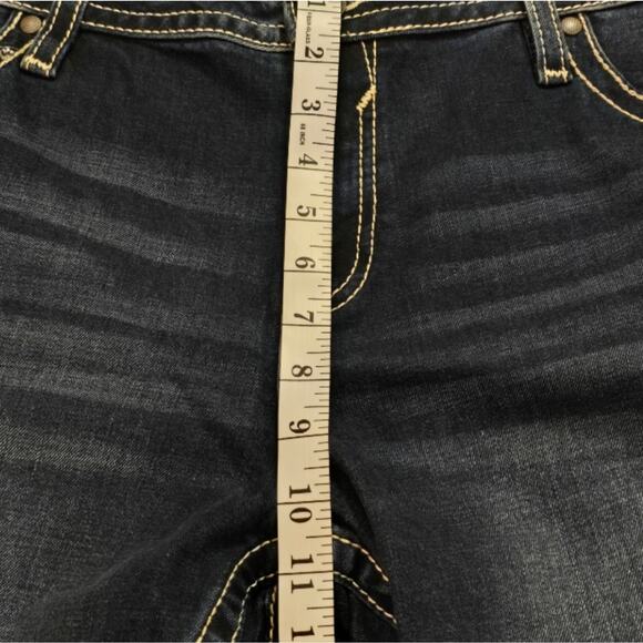 Vigoss Heritage Fit Stretch Rolled Hem Bling Pocket Jeans Plus Size‎ 24 - Picture 10 of 15